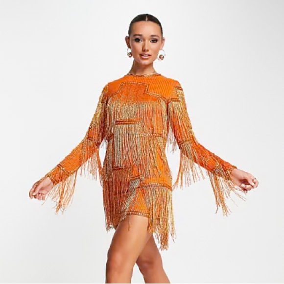ASOS Fringe Cocktail Dress - Picture 2 of 8